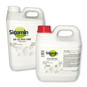 Résine époxy SR Glass One + Durcisseur Glass One Kit 1 Kg