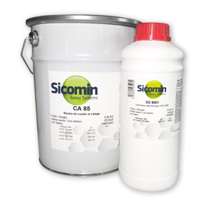 Résine époxy SR CA 85 + Durcisseur très lent SD 8601 Kit 5.88 Kg