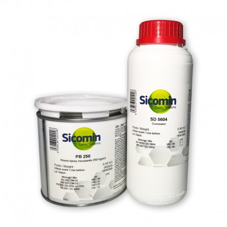 Résine époxy PB 250 + Durcisseur SD 5604 Kit 9.5 Kg