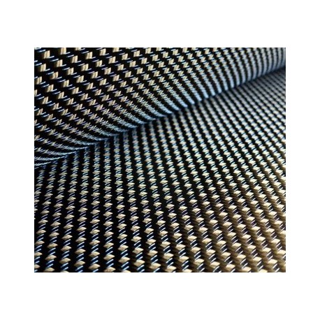 GGCu 300T Sergé Carbone Cuivre Bleu 300 g/m² en 100 cm de large