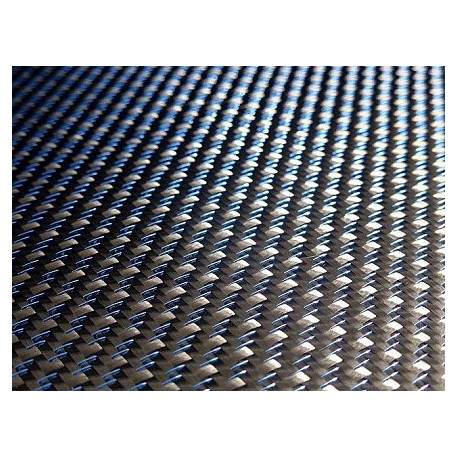 GGCu 300T Sergé Carbone Cuivre Bleu 300 g/m² en 100 cm de large