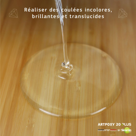 ARTPOXY 20 PLUS - Résine époxy pour coulée de moyenne épaisseur 2 cm