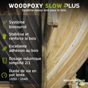 WOODPOXY SLOW PLUS - Résine époxy biosourcée pour stratification & collage bois