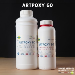 Artpox 60 - Résine époxy biosourcée pour coulée jusqu'à 6 cm