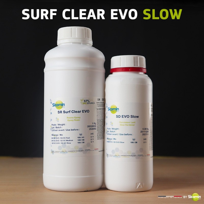 Résine époxy SR Surf Clear EVO + Durcisseur Surf Clear EVO Slow