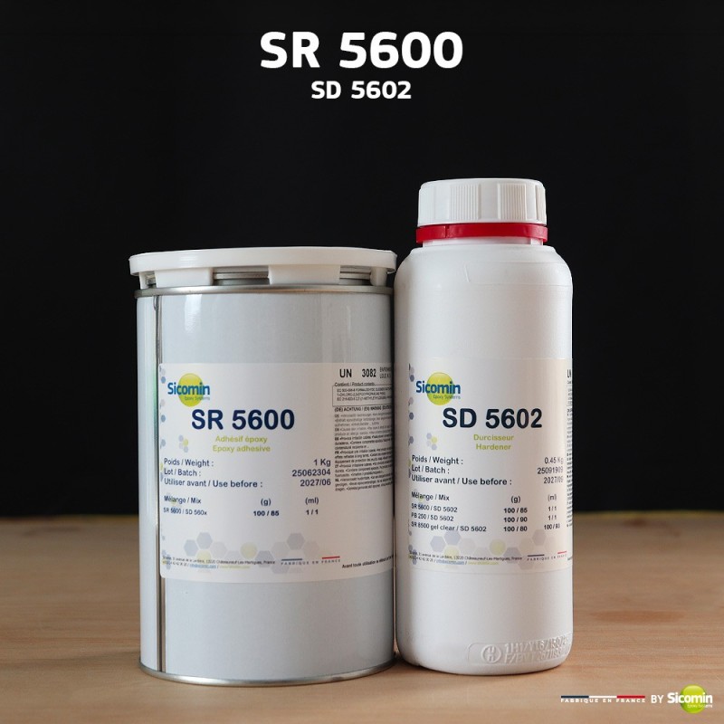 Résine époxy SR 5600 + Durcisseur lent SD 5602 Kit 1.85 Kg