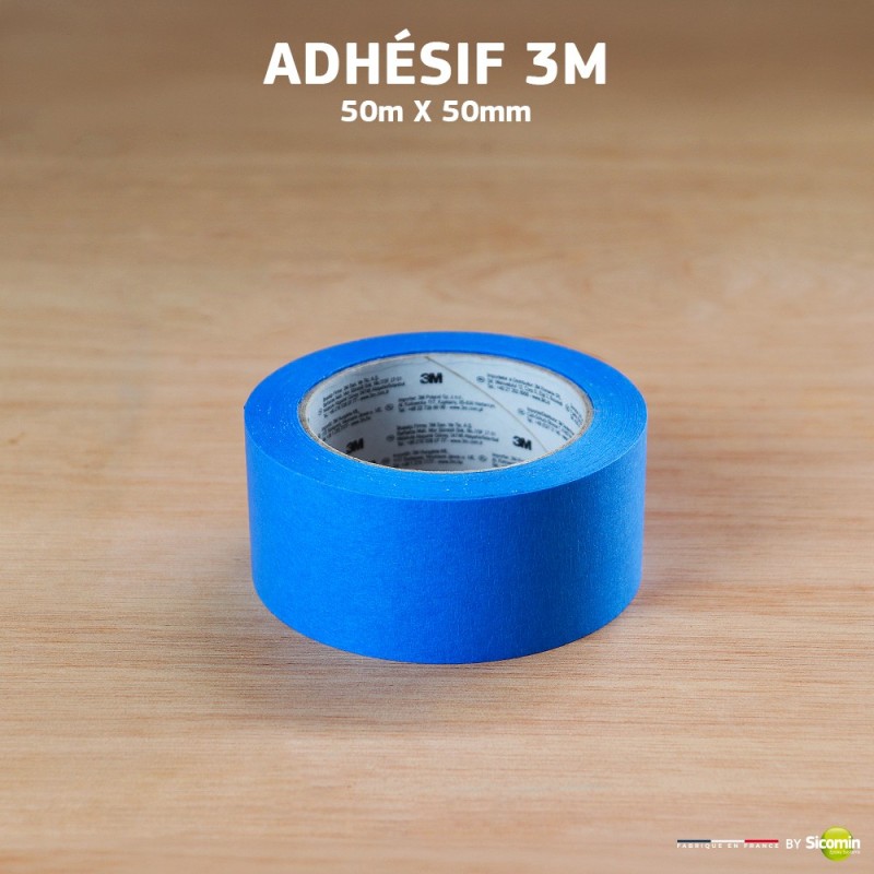 Adhésif 3M Bleu 50m x 50mm (longue durée)