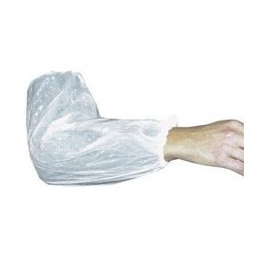 Manchettes polyethylène blanc, taille unique