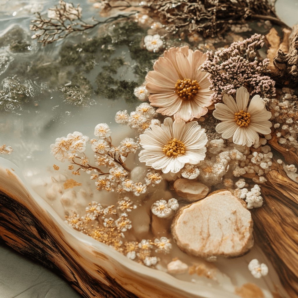 Intégrer fleurs, bois et pierres dans vos créations en résine époxy Boutique résine époxy